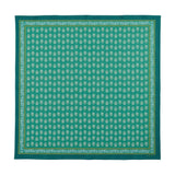 Lake Shore Sunwear Bandana in Ivy green, laid flat, SEVY Tailgate collection
Tied: Lake Shore Sunwear Bandana in Ivy green, tied, SEVY Tailgate collection
