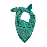 Lake Shore Sunwear Bandana in Ivy green, tied, SEVY Tailgate collection