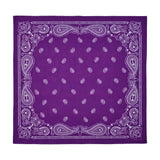 Sea Ranch Sunwear Bandana in Lafitte Purple paisley, laid flat, SEVY Tailgate collection