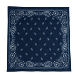 Sevy Sea Ranch Bandana in Marine navy blue, laid flat to show the full print