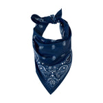 Sevy Sea Ranch Bandana in Marine navy blue, tied at the neck